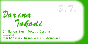 dorina tokodi business card